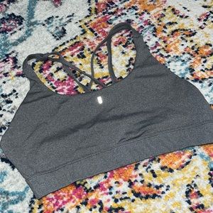 NO BULL sports bra, gray, size L